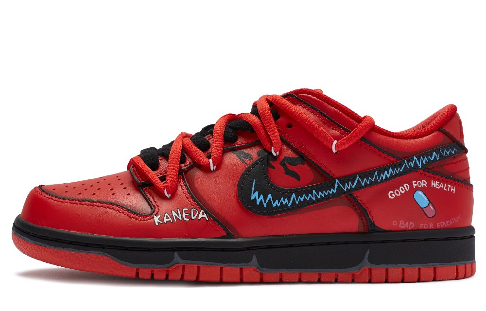 Nike Dunk 811 Manufacture, Akira Low Top Skateboard Shoes Women's Red Black