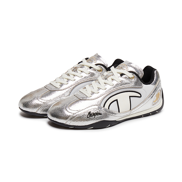 Champion Racing Shoes Support Low Top Casual Shoes Women's Silver White/Black купить в интернет-магазине Yoocart с быстрой доставкой по России.
