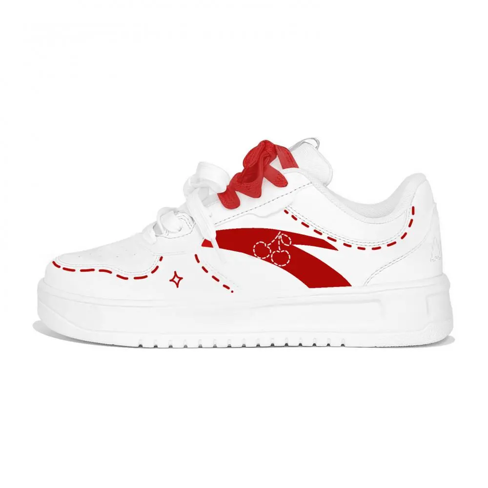 Anta Coverage Abrasion Resistant Low top Skateboard Shoes Women's White Red