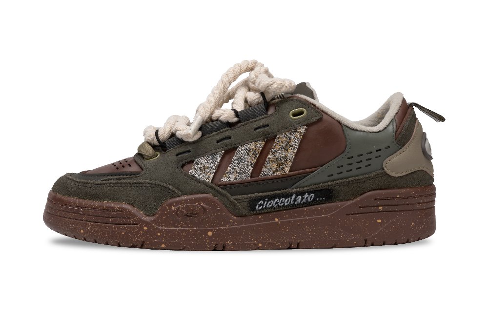 Adidas Originals Adi2000 Lovely Coco Warm Slip-Resistant Lightweight Low-Top Skateboard Shoes Unisex Brown Green