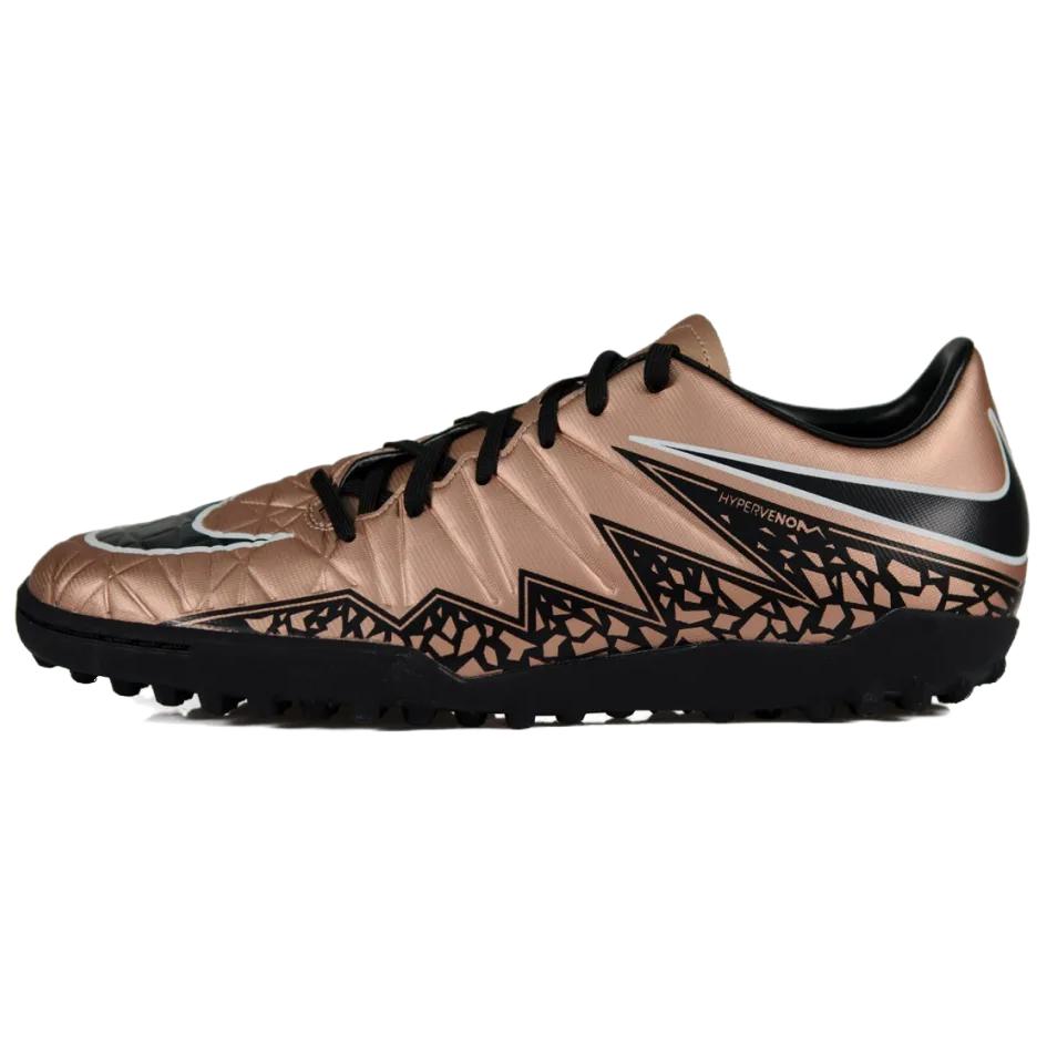Nike Hypervenom Phelon 2 Anti Slip Wear Resistant Soccer Shoes Unisex Brown Black