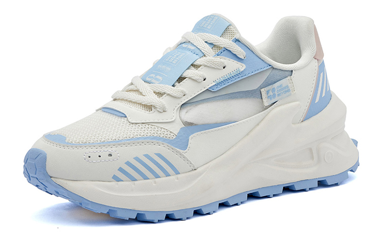 361° Long Wind Casual Shoes Women's Low Top Feather White/Wind Blue