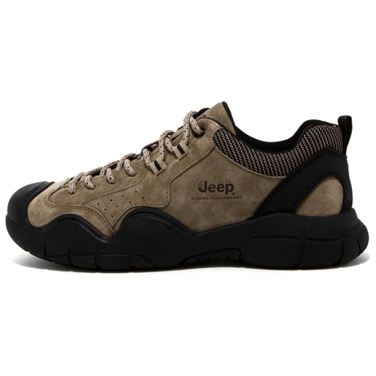 Jeep Breathable Moisture Wicking Low top Hiking Shoes Men's Khaki