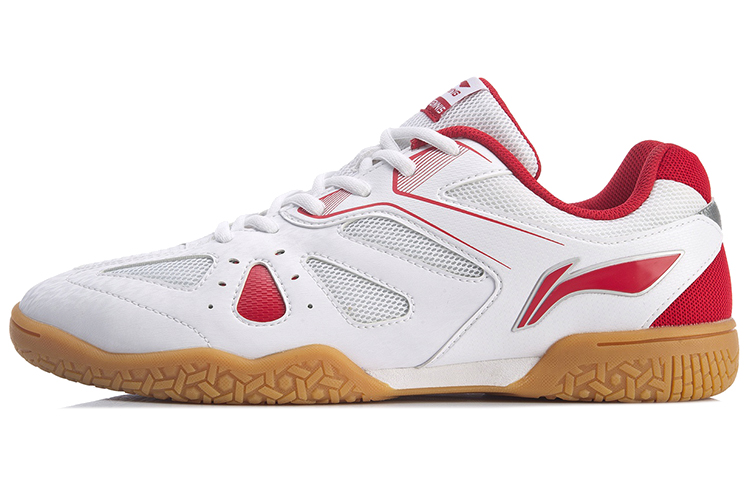 LINING Hawk-Eye Men's Table Tennis Shoes - White/Red
