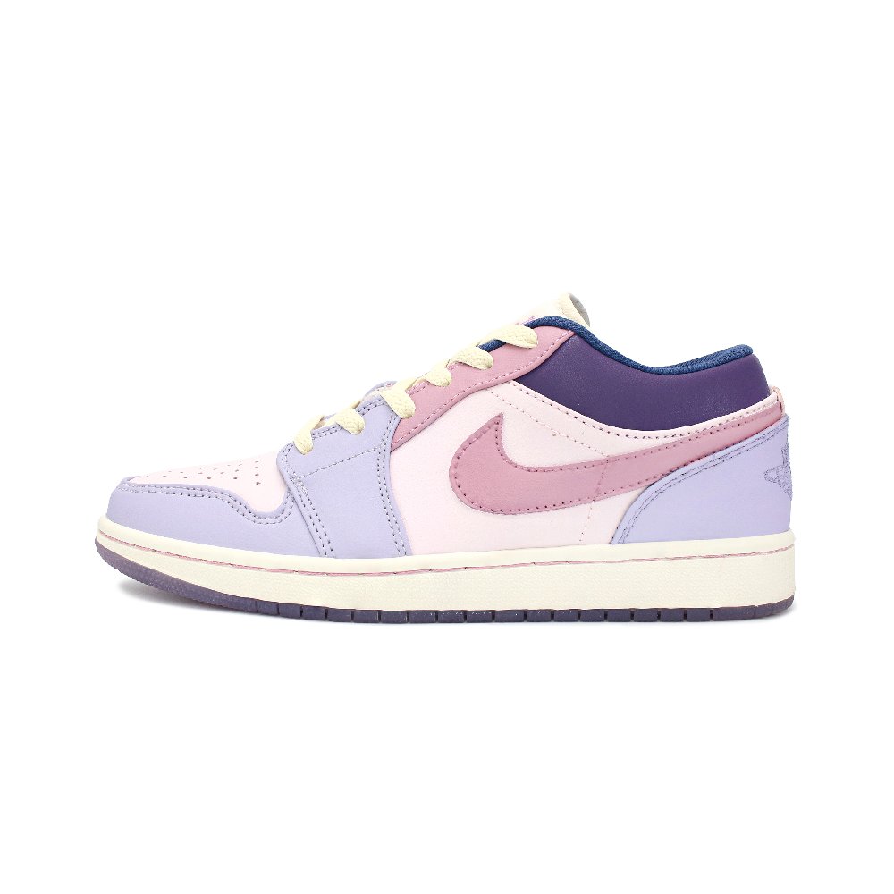 Jordan Air Jordan 1 Wear resistant And Lightweight Low Top Vintage Basketball Shoes Women's Pink Purple