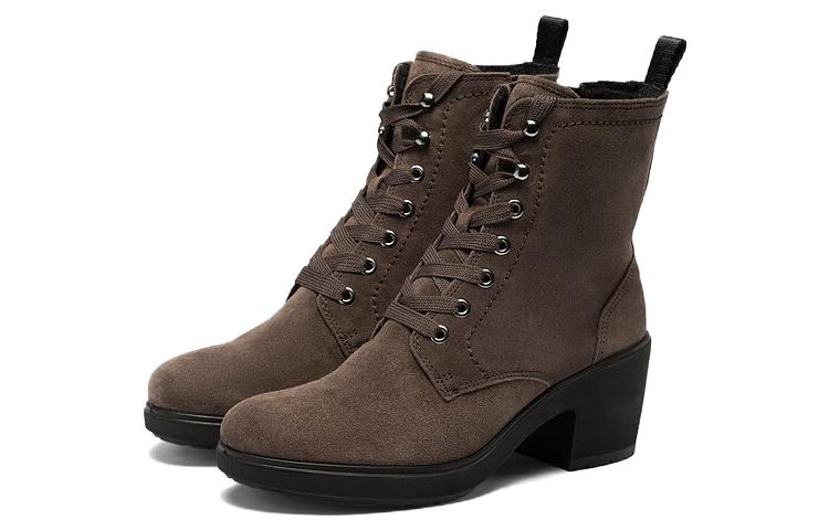 Ecco 14cm Martin Boot 6cm Women's Coffee