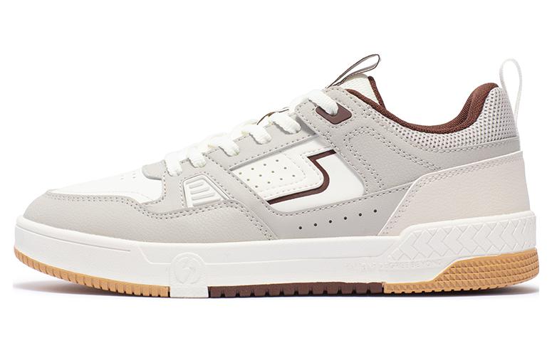 361° Anti Slip Wear Resistant Low Top Skateboard Shoes Women's White Brown
