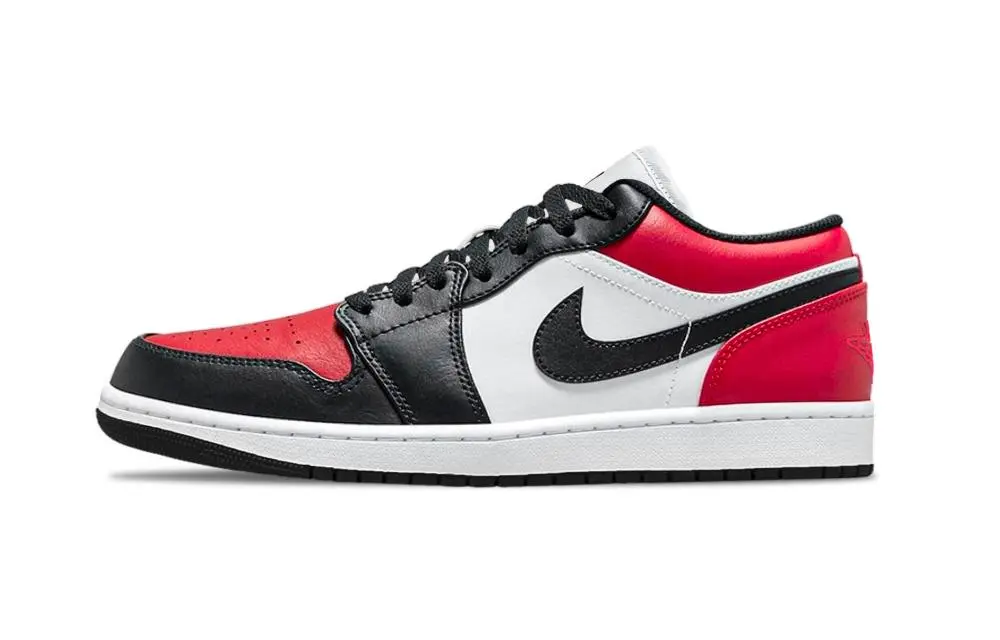 Jordan Air Jordan 1 Brick Red Lane Balance Low top Vintage Basketball Shoes Unisex Red Black