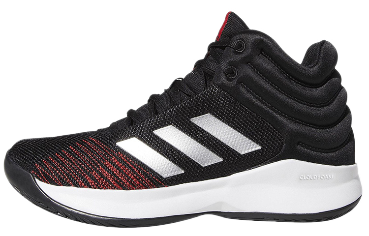 Adidas Pro Spark 2018 Basketball Shoes 'Core Black / Silver / Scarlet'