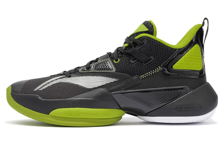 LiNing Power 8 Durable Breathable Mid-Top Basketball Shoes Men's Juice Green