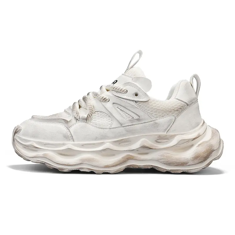 Jeep Street Biking Collection Low Top Chunky Sneakers Men's White