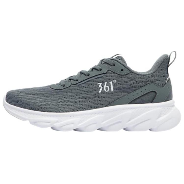 361° Cushioning, Wear Resistant Low Top Casual Running Shoes Men's Gray White