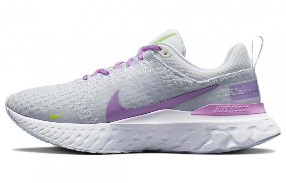 Nike React Infinity Run Flyknit 3 'Grey Rush Fuchsia' Women's