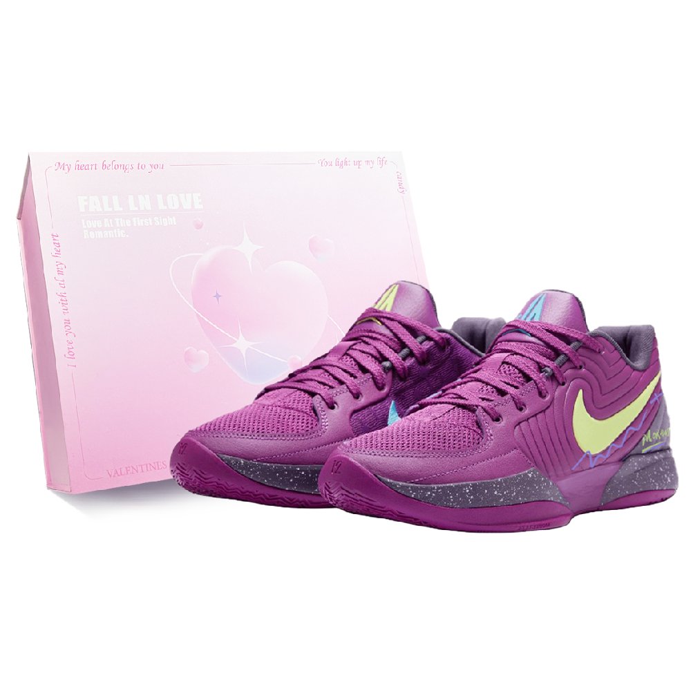 Nike Ja 2 Cushioning, Slip Resistant, And Abrasion Resistant Low Top Basketball Shoes Men's Purple
