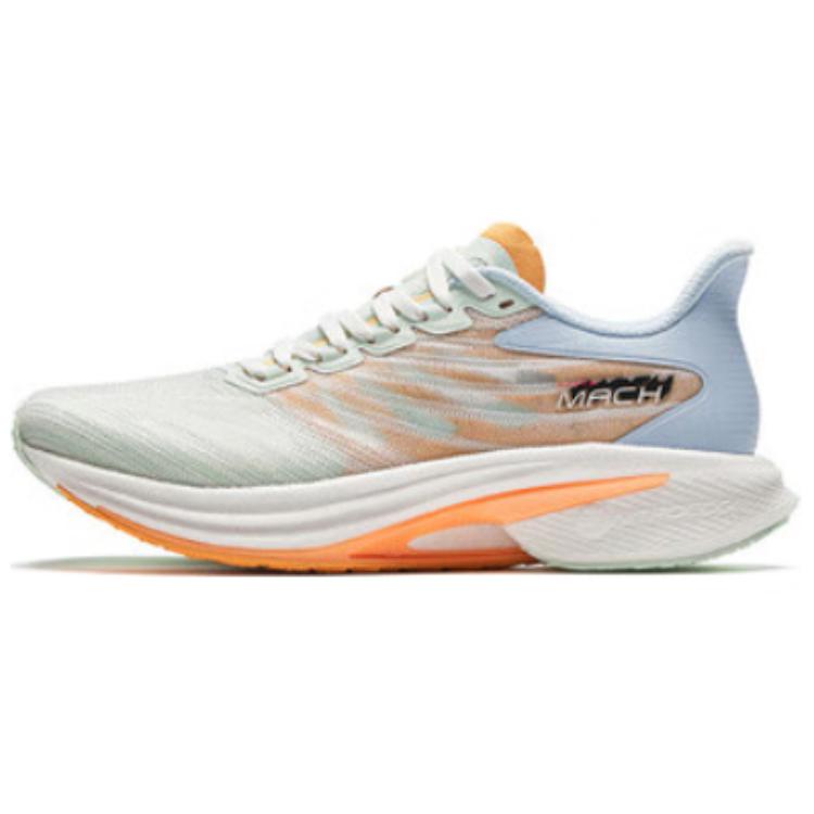 Anta MACH 4.0 Cushioning, Slip Resistant, Rebound Low Top Running Shoes Women's Green Blue Orange