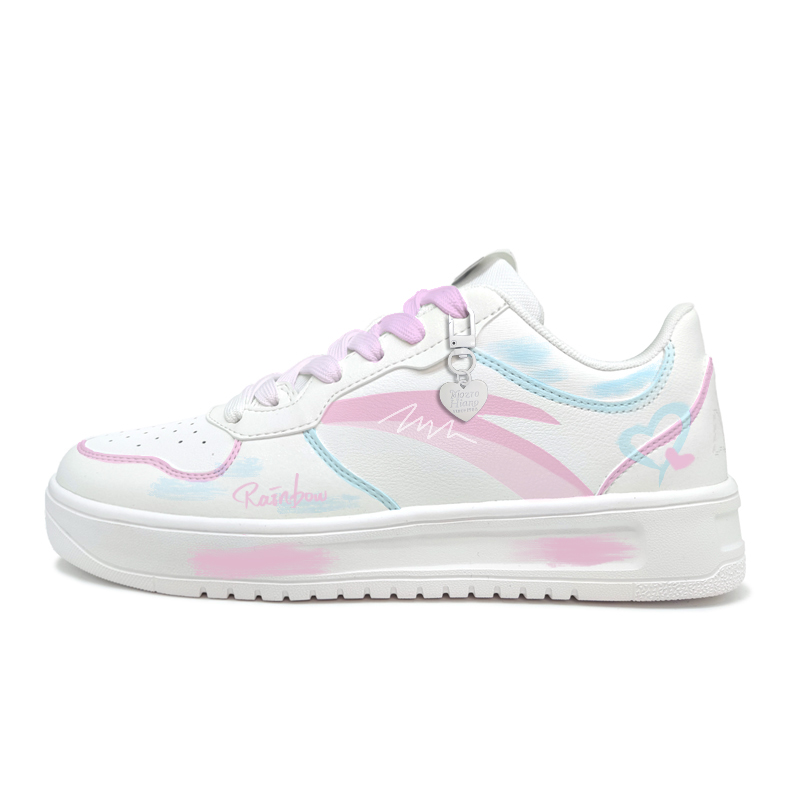 Anta Relaxed Wear resistant And Lightweight Low Top Skateboard Shoes Women's White Pink