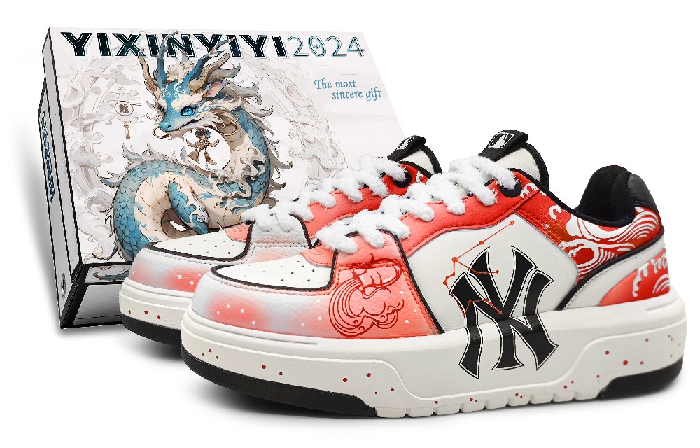 MLB Chunky Liner Low-Top Skateboard Shoes Unisex Red