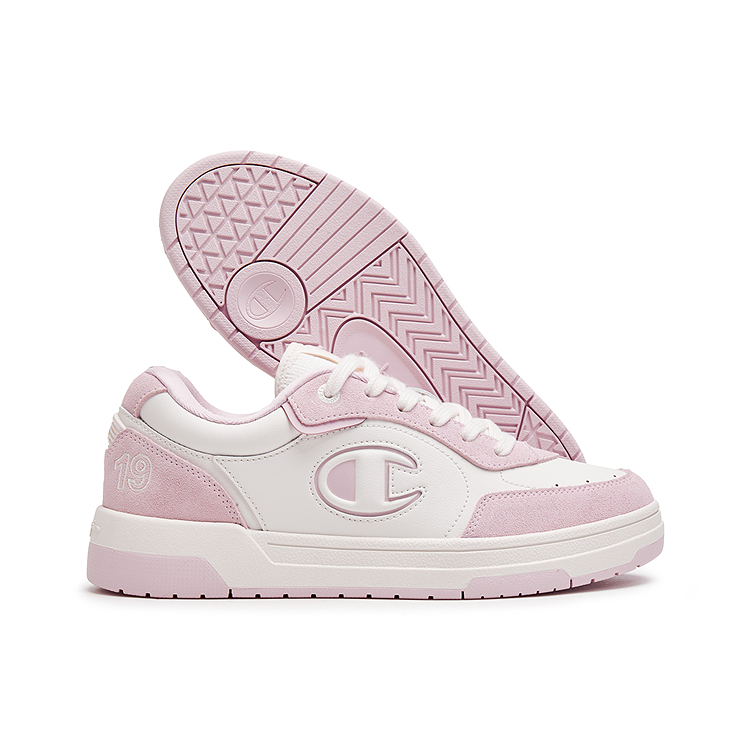 Champion Balance Low Top Skateboard Shoes Unisex Milk White/Pink Frost