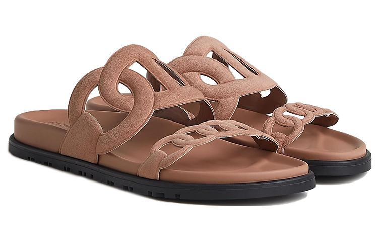 HERMES Extra Rubber Sole Slip Resistant Slide Slippers Women's Pink купить в интернет-магазине Yoocart с быстрой доставкой по России.