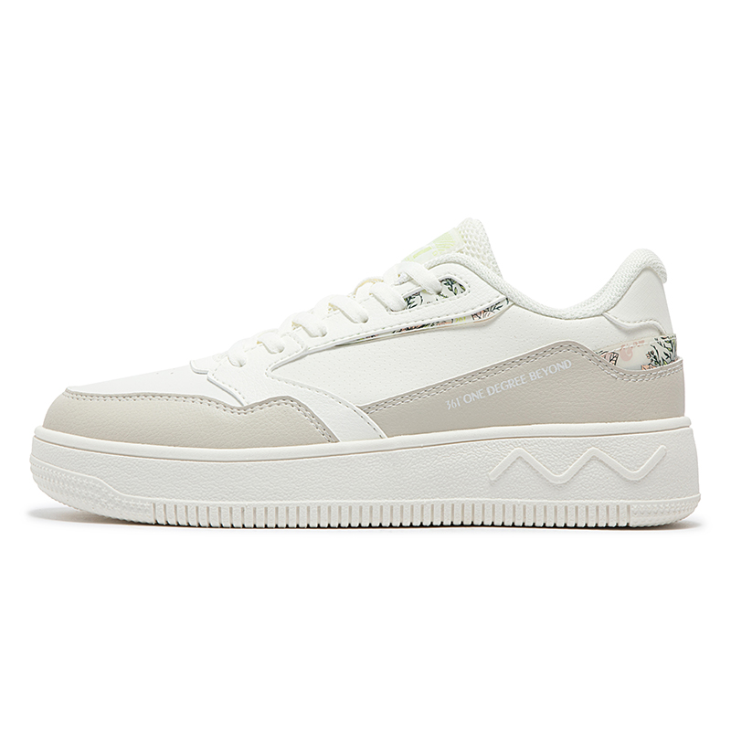 361° Anti-Slip Wear-Resistant Low-Top Skateboard Shoes Women's Feather White Oat Milk