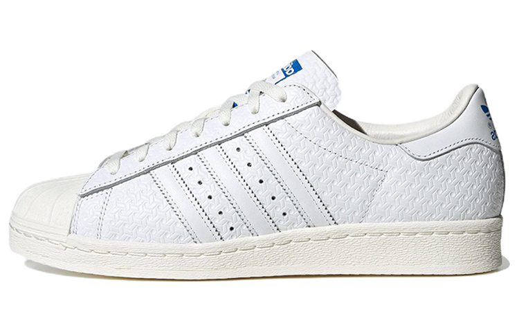 Adidas Originals Superstar 82 Debossed Geometric Print White Blue