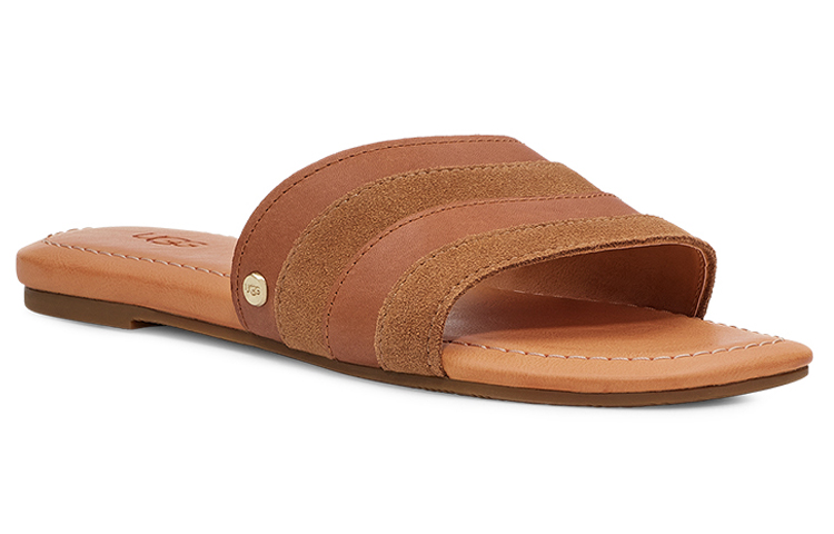 UGG Rubber Sole Abrasion Resistant Slide Slippers Women's Brown