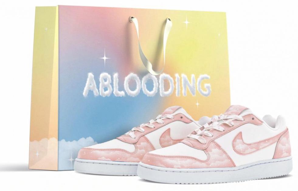 Nike EBERNON ABLOODING Starry Sky Collection Low Top Skateboard Shoes Women's Pink