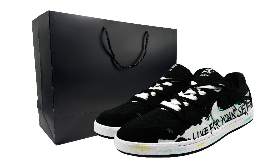 Nike SB Alleyoop Independent Declaration Abrasion Resistant Low Top Skateboard Shoes Men's Black