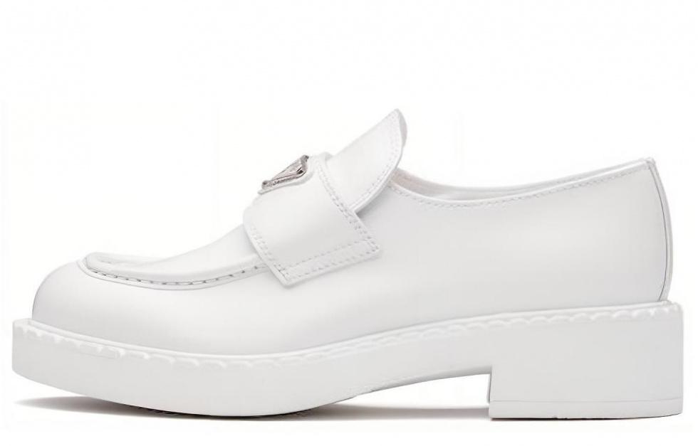 PRADA Leather Loafers 'White' Women's