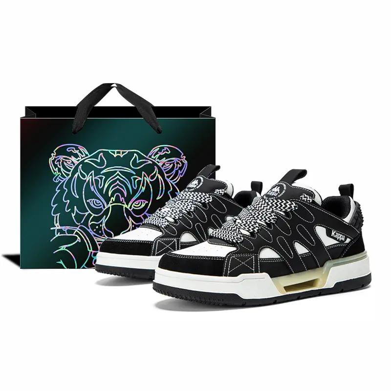 Kappa Anti Slip And Wear Resistant Height Increasing Low Top Skateboard Shoes Unisex