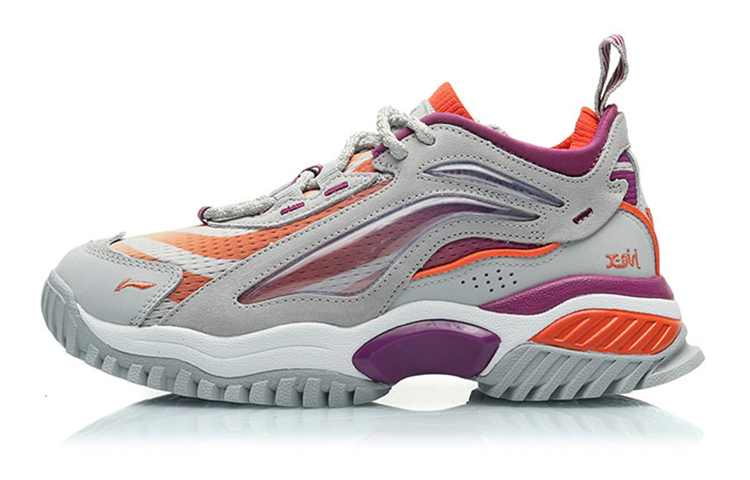 LiNing Aurora Skywalk BAD FIVE XGIRL Low-Top Sports Casual Shoes Women's Microcrystalline Gray