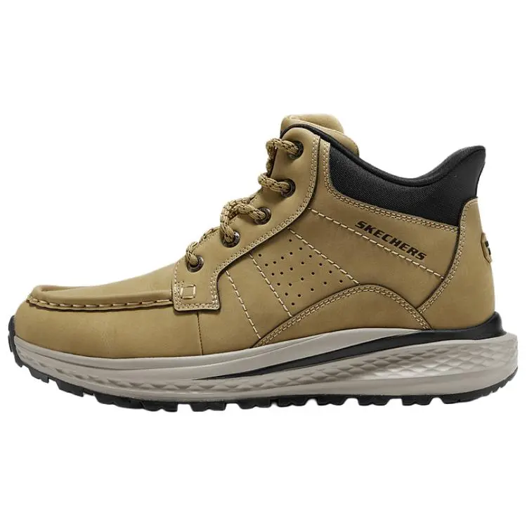 Skechers Relaxed Fit Abrasion Resistant Mid top Mountaineering Shoes Men's Wheat Yellow