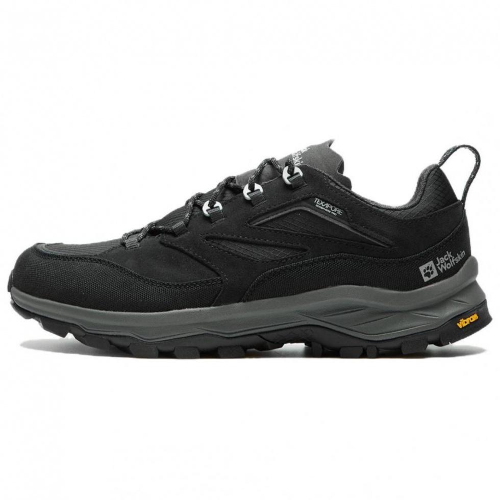 Jack Wolfskin Anti-Slip And Wear-Resistant Water-Resistant Low-Top Trekking Shoes Men's Dark Gray