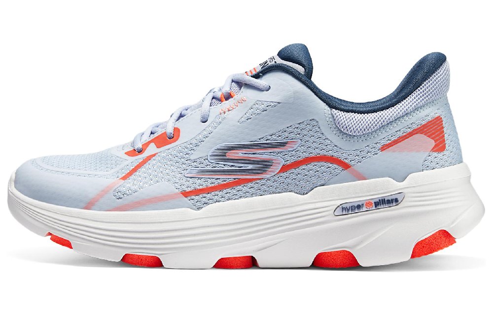 Skechers Cushioning Wear-Resistant Low-Top Casual Running Shoes Women's Blue Orange