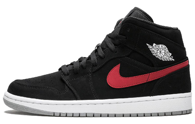 JORDAN 1 Mid Multi Color Swoosh Black
