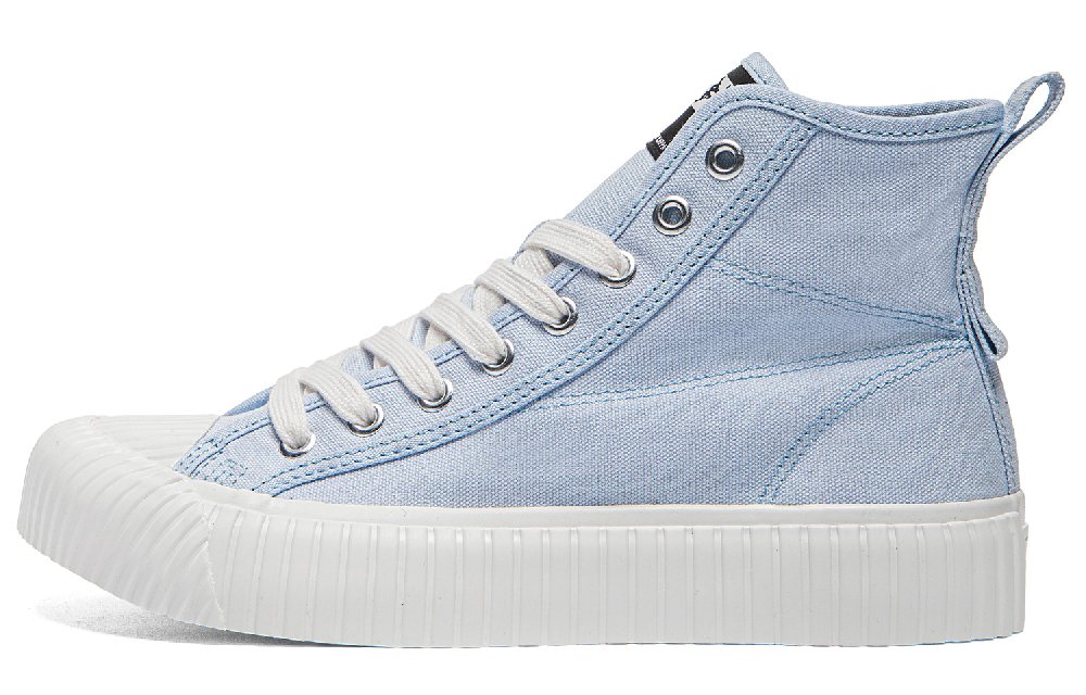 Kappa Anti Slip Wear Resistant High Top Skateboard Shoes Unisex Misty Blue