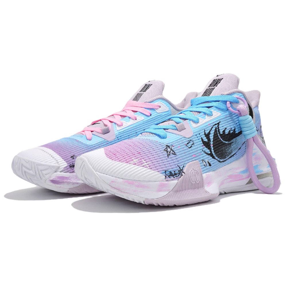Nike Air Max Impact 3 Basketball Shoes Unisex Low-Top Cyan/Purple/Pink/White/Black