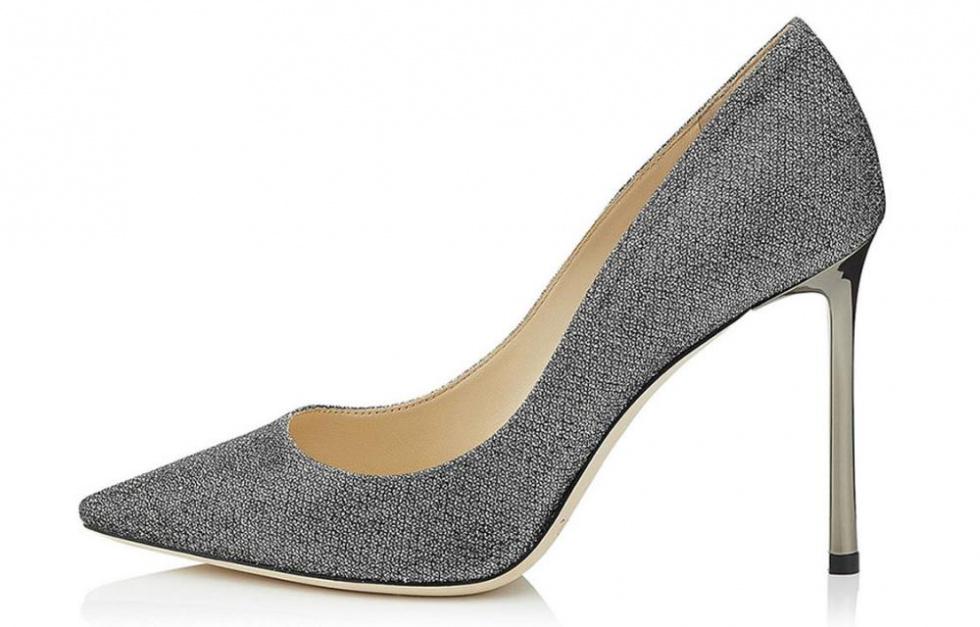 Jimmy Choo ROMY Slim Heel High Heels 10cm Women's Carbon Gray