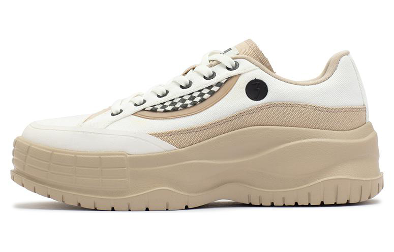 361° Anti Slip Wear Resistant Low Top Skateboard Shoes Women's White Umber