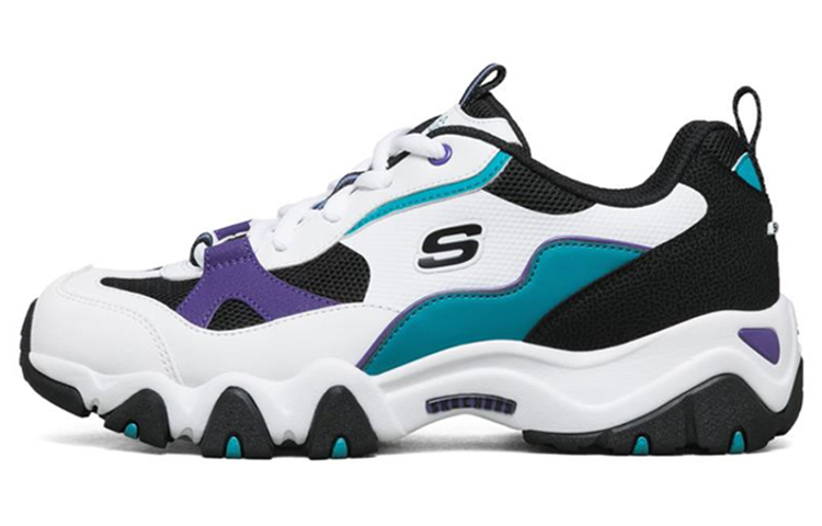 Skechers D'LITES 2.0 Cushioned Wear-Resistant Breathable Low-Top Casual Shoes Women's Blue Purple