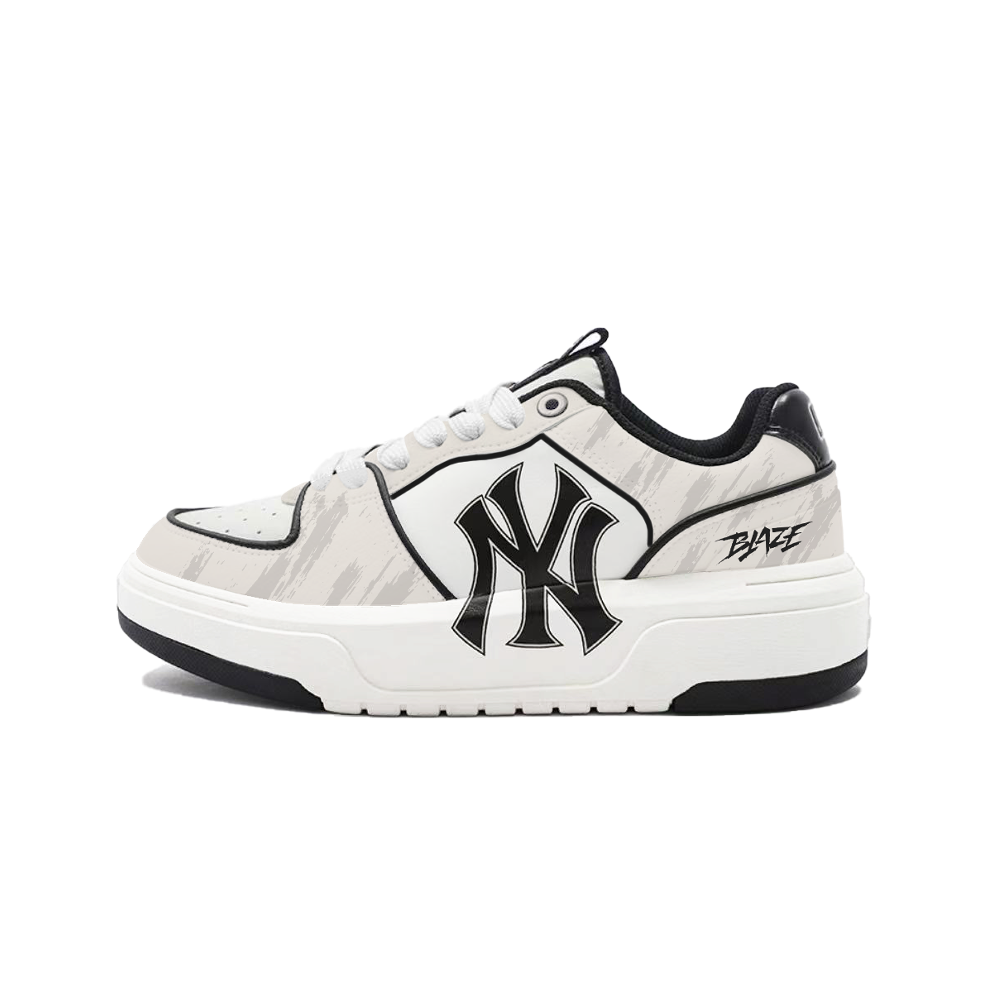 MLB Chunky Liner Lemon Joy Cushioning, Wear Resistant Low Top Skateboard Shoes Unisex White