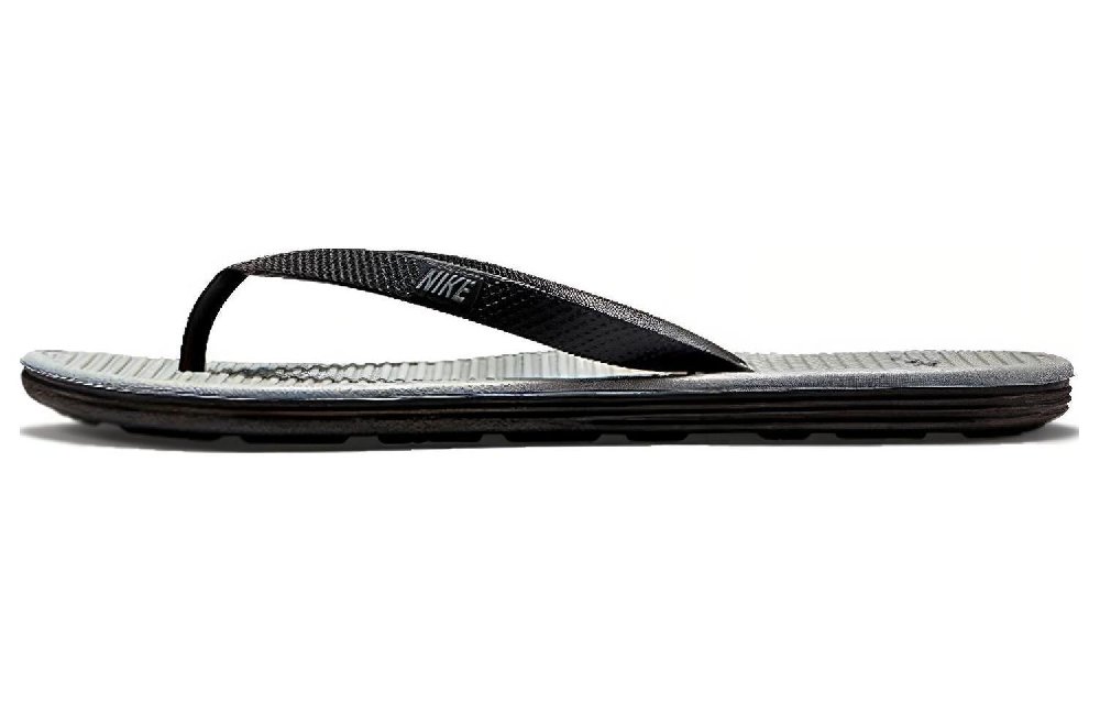 Nike Solarsoft Thong Black Gray Slippers