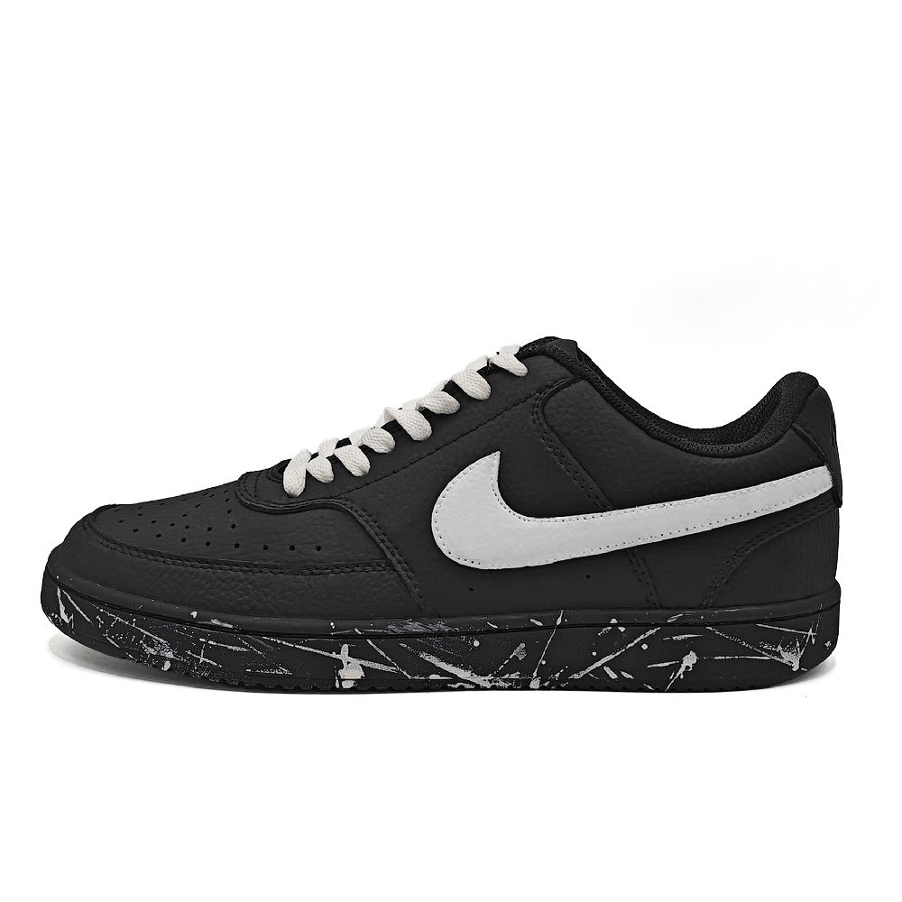 Nike Court Vision Non-slip Lightweight Low-Top Skateboard Shoes Unisex Black Gray