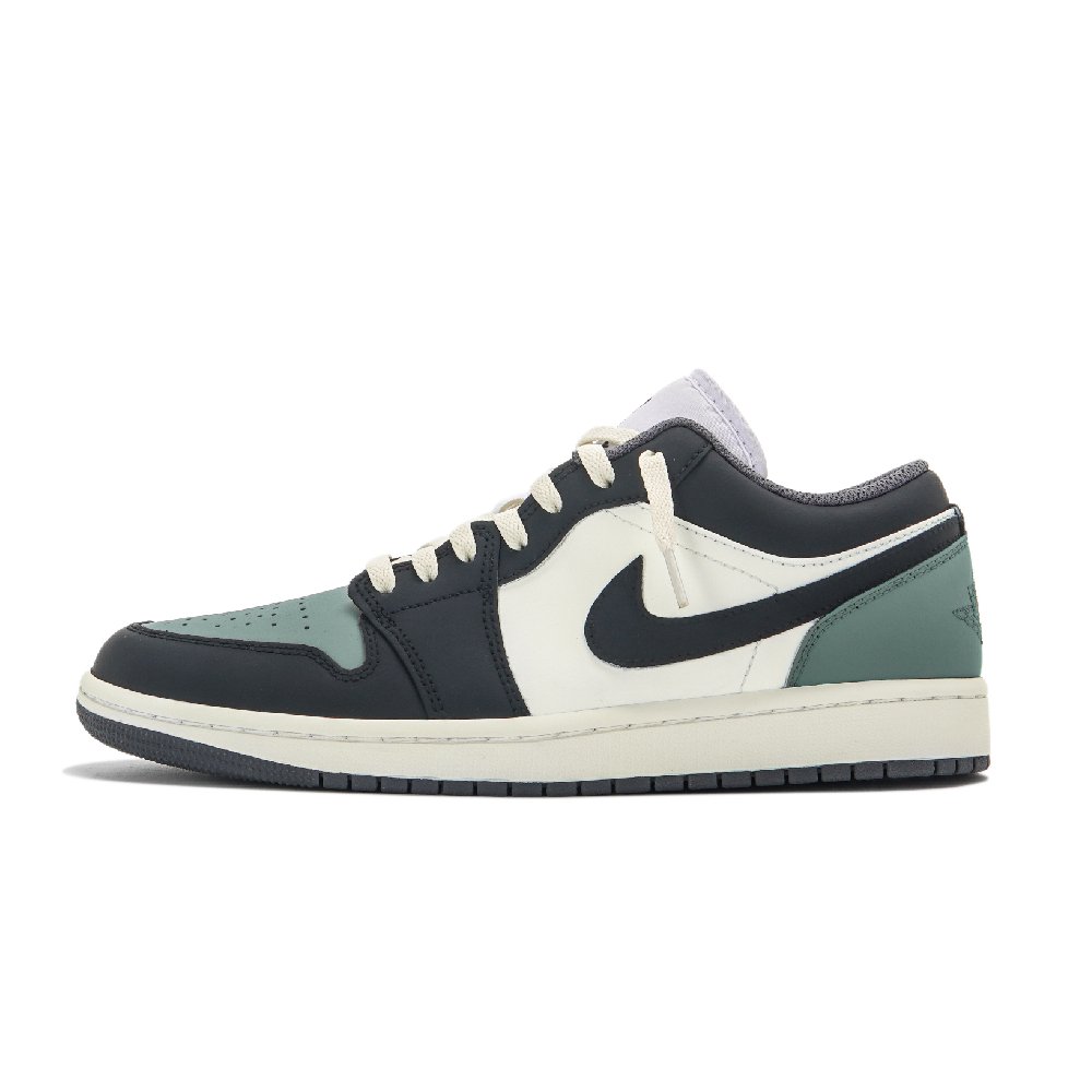 Jordan Air Jordan 1 Abrasion Resistant Low Top Vintage Basketball Shoes Unisex Black Green
