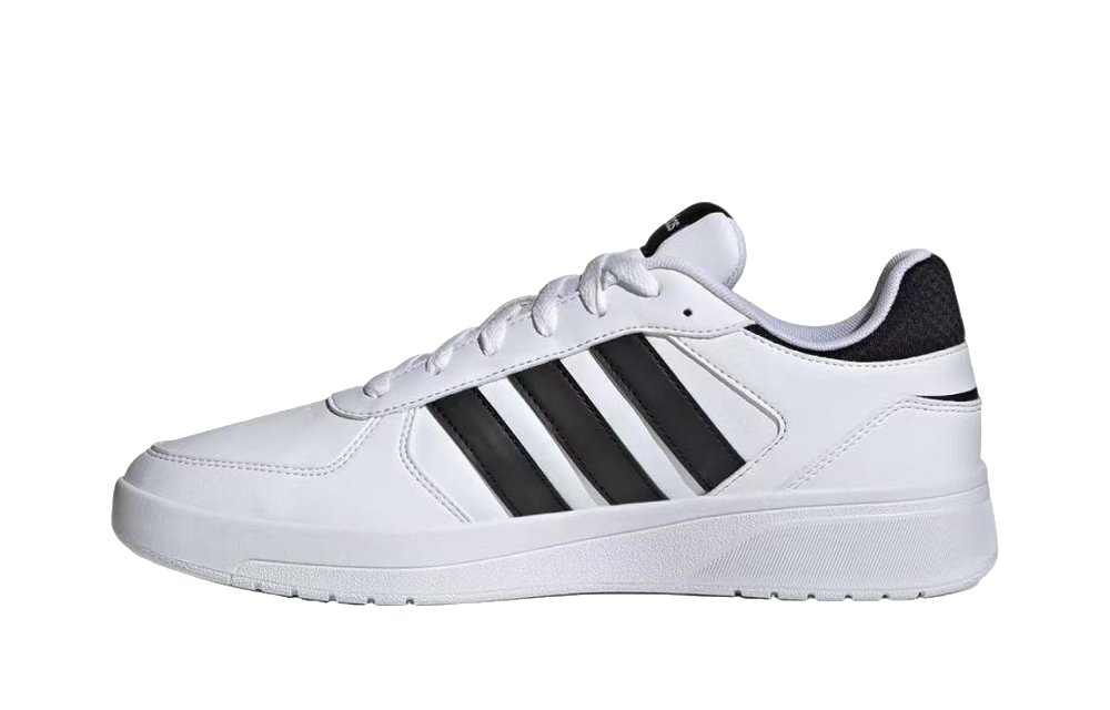 Adidas Neo Courtbeat Trendy Racing Gray Anti Slip Wear Resistant Low Top Skateboard Shoes Unisex Red White