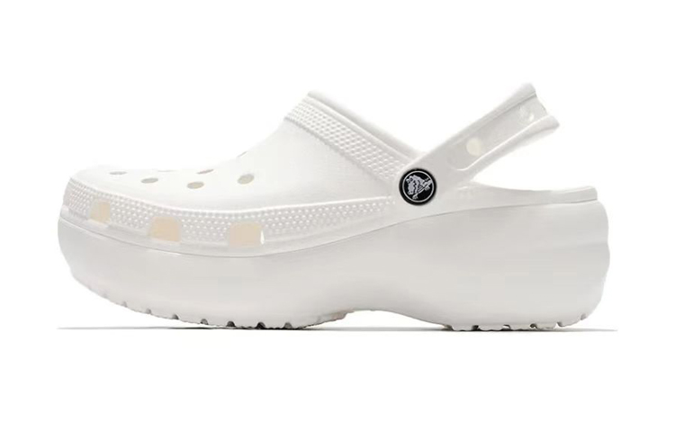Crocs Classic Platform Clog Pink Beauty Crystal Bowknot Gradient Spray Painting Clogs Women's Pink White