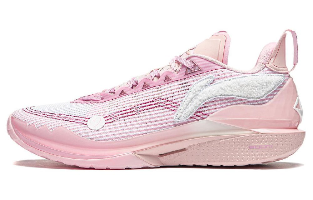 LINING JB2 Basketball Shoes Men Low-Top White/Pink