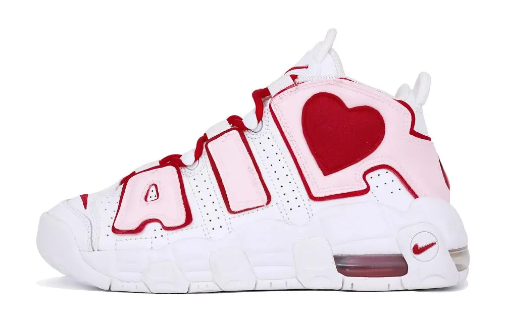Nike Air More Uptempo Vintage Basketball Shoes Women's High top White/Pink