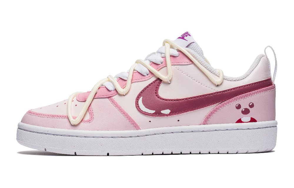 Nike Court Borough Low-Top Skateboard Shoes Women's Pink White