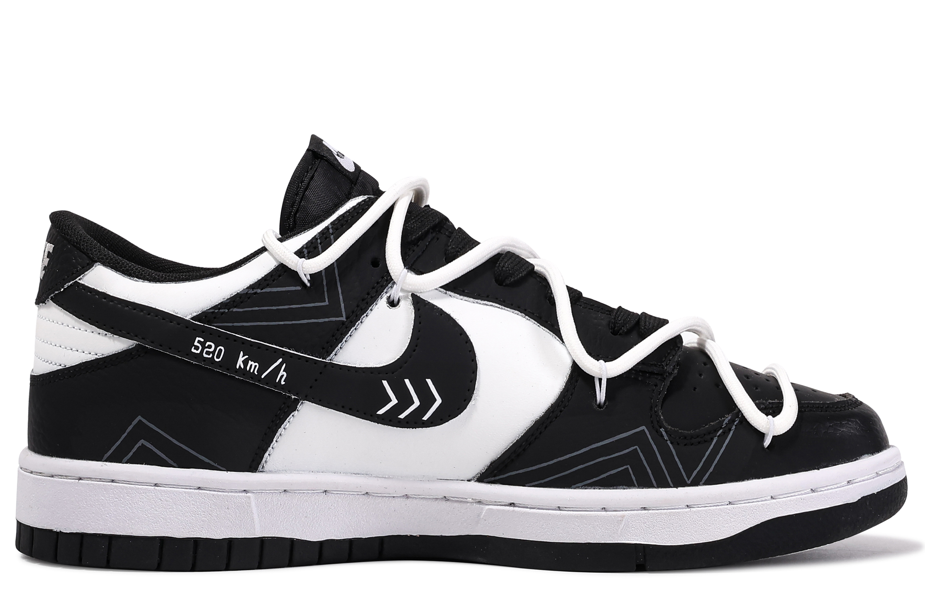 Nike Dunk Slip Resistant Quick Dry Abrasion Resistant Balance Low top Skateboard Shoes Men's Black White